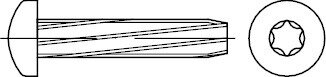 DIN 7516 Stahl Form DE-ISR galvanisch vz Gewinde-Schneidschrauben mit Senkkopf