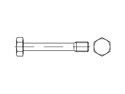 DIN 7964 A 2 K-D1 Sechskantschrauben mit dünnem Schaft