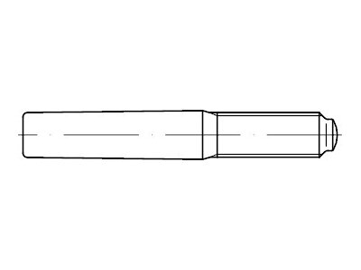 ISO 8737 Stahl ungehärtet Kegelstifte mit Gewindezapfen