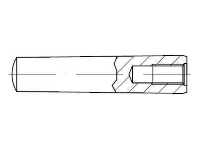 DIN 7978 Stahl Ausführung A Kegelstifte mit Innengewinde, Kegel 1 : 50