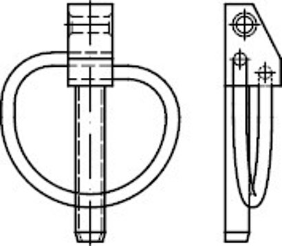 DIN 11023 Stahl galvanisch verzinkt Klappstecker (Klappsplinte)