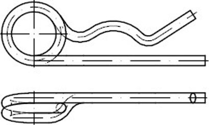 DIN 11024 Stahl galvanisch verzinkt Federstecker