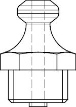 DIN 71412 Stahl 5.8 Form A-R galvanisch verzinkt Kegelschmiernippel, kurz