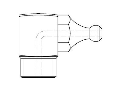 DIN 71412 Stahl 5.8 Form B-M galvanisch verzinkt Kegelschmiernippel, kurz