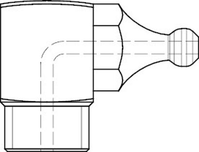 DIN 71412 Stahl 5.8 Form B-M galvanisch verzinkt Kegelschmiernippel, kurz