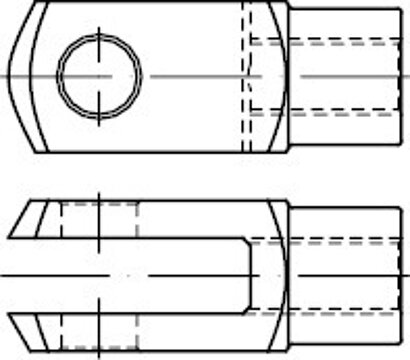 DIN 71752 Stahl Form G galvanisch verzinkt Gabelgelenke, für Federklappbolzen