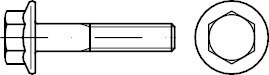 EN 1665 A 2 Sechskantschrauben mit Flansch, schwere Reihe