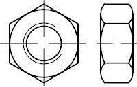 ISO 4033 12 Sechskantmuttern, ISO-Typ 2