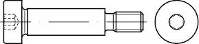 ISO 7379 12.9 f9 Pass-Schulterschrauben, Schaftpassung f9