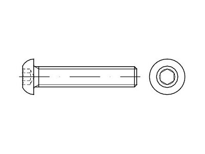 ISO 7380-1 A 2 Flachkopfschrauben mit Innensechskant
