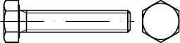 ISO 8676 Stahl 10.9 Sechskantschrauben mit Gewinde bis Kopf mit Feingewinde