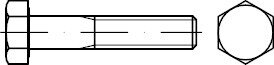 ISO 8765 Stahl 10.9 Sechskantschrauben mit Schaft, mit metrischem Feingewinde