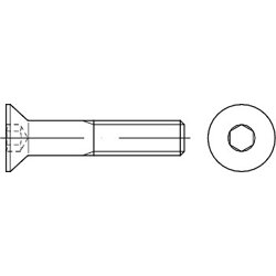 DIN- und Normteile Senkschrauben mit Innensechskant ISO 10642 A 2 M 8 x 80