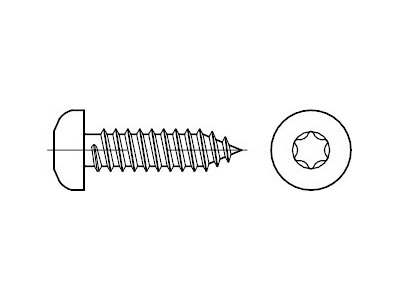 ISO 14585 Stahl, geh. Form C galvanisch verzinkt Flachkopf-Blechschrauben