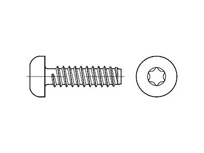 ISO 14585 Stahl, geh. Form F galvanisch verzinkt Flachkopf-Blechschrauben