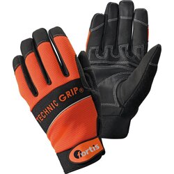 FORTIS Handschuh Technic Grip Gr. 8 orange/schwarz