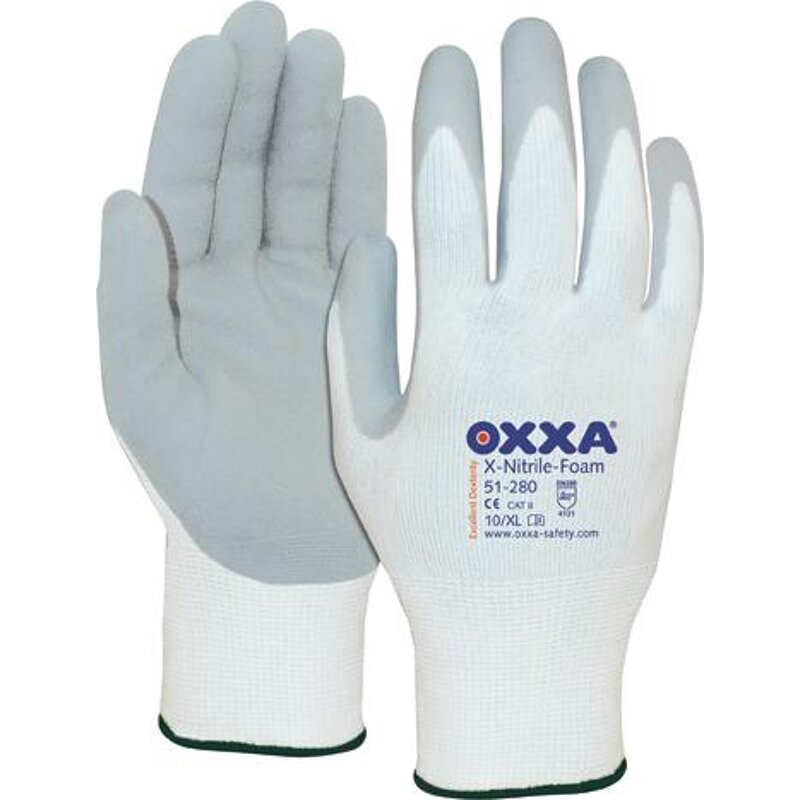 OXXA® Handsch. Oxxa X-Nitrile- Foam Gr. 9 weiß/grau