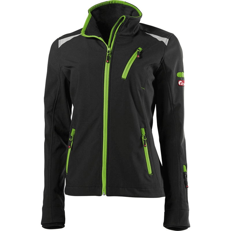 Damen Jacke 24, schw./limegreen, Gr. L