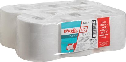 WYPALL L10 Wischtücher 18 weiß