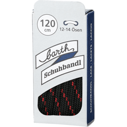 Barth Schnürsenkel,  120 cm,  rund,  schwarz-rot