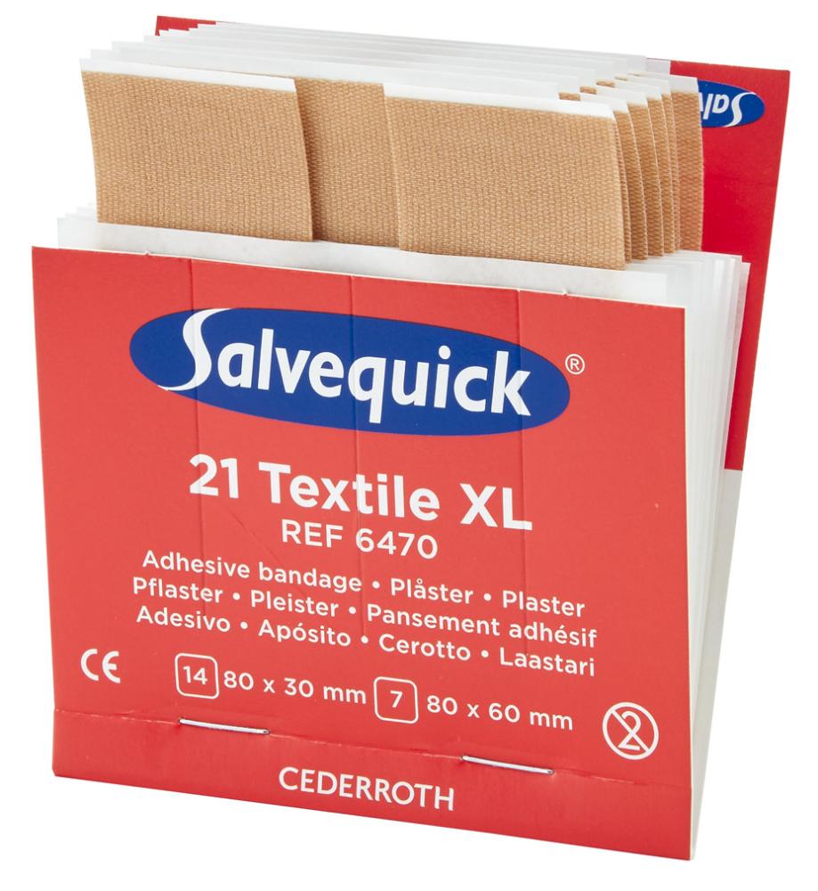 Salvequick Nachfüllpackung Pflaster Textil extra groß