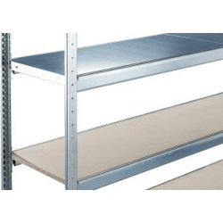 Schulte Lagertechnik Weitspann-Komplettregal mit Spanplatte, Anbauregal, Breite 2250 mm