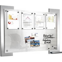 Kerkmann Infoboard Look B1060xH840m. satinierter Glasplatte