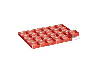 Einstazkästen 54x36, 24 Stück Schubladen-Einteilungsmaterial