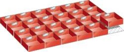 Einstazkästen 54x36, 24 Stück Schubladen-Einteilungsmaterial
