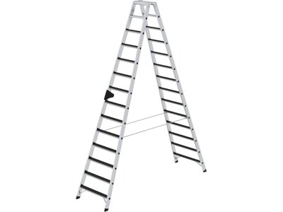 Stufen-Stehleiter, beidseitig begehbar mit clip-step R13