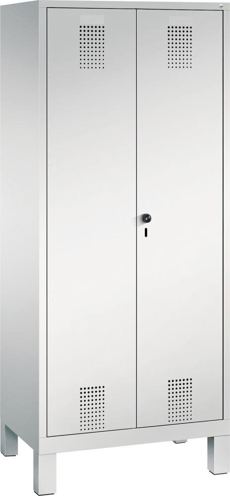 Wäsche-Garderobenschrank RAL 7035/7035 mit Füßen