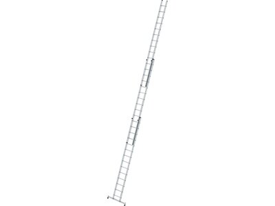 Aluminium-Schiebeleiter 3-teilig rutschfester Leiterschuh und nivello®-Traverse