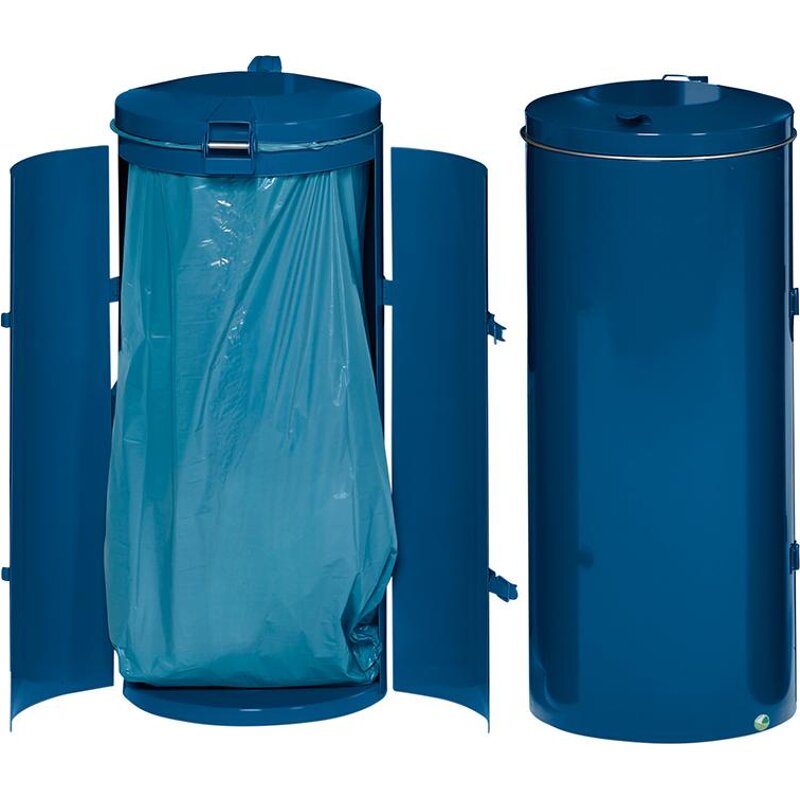 Abfallsammler-Doppeltür 120 l blau H 980 mm