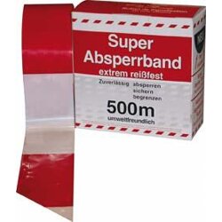 ABSPERRBAND  ROT - WEISS     500 M