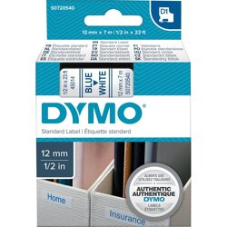 DYMO Schriftband 45014 blau /weiß 12mmx7m Dy