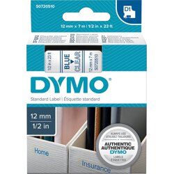 DYMO Schriftband 45011 blau /transparent 12m