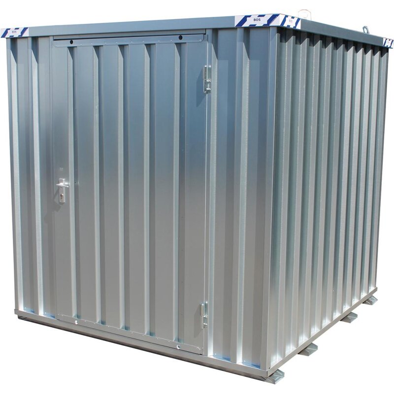 Materialcontainer 2x2m, 1-flügelige Tür 2m Seite