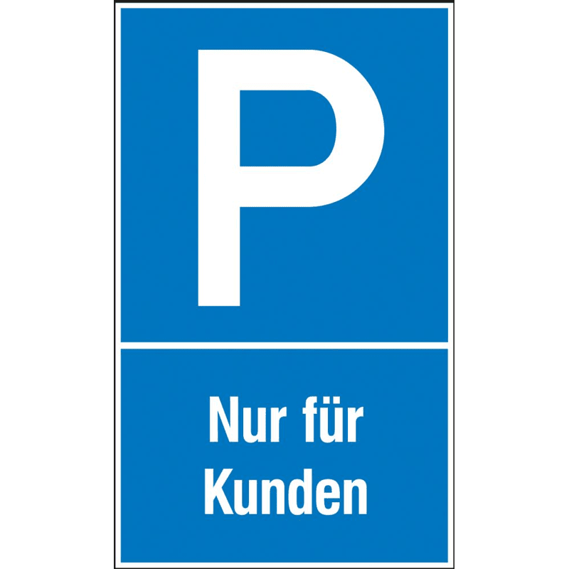 Safetymarking Silber Sicherheitskennzeichnung, Parkplatzschild P Nur Für Kunden - Image 3