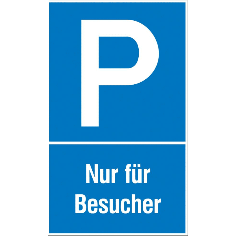 Safetymarking Silber Sicherheitskennzeichnung, Parkplatzschild P Nur Für Besucher - Image 3