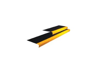 Arbeitsplatzbodenbelag COBAgrip Treppenprofil, schwarz-gelb