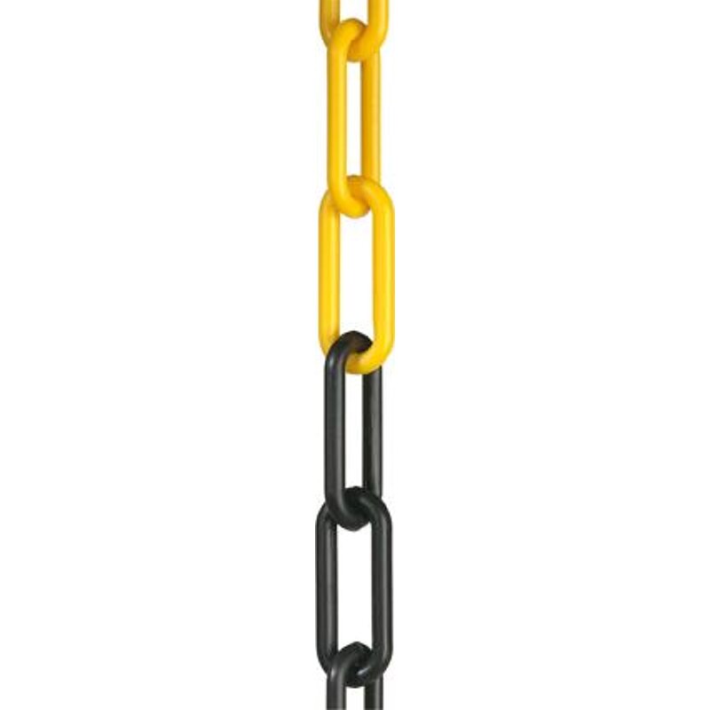Absperrkette Kunststoff 36x6mm schwarz/gelb