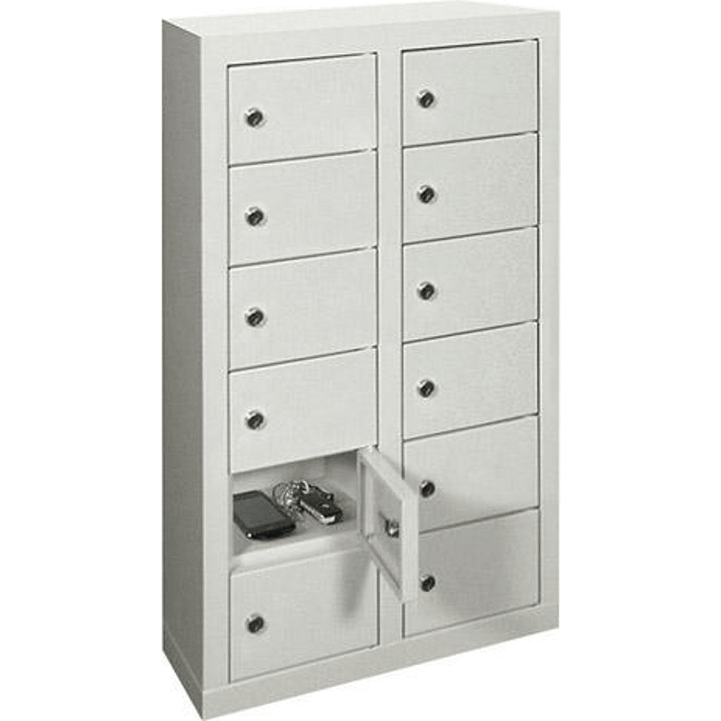 Fächerschrank in RAL 7035 lichtgrau