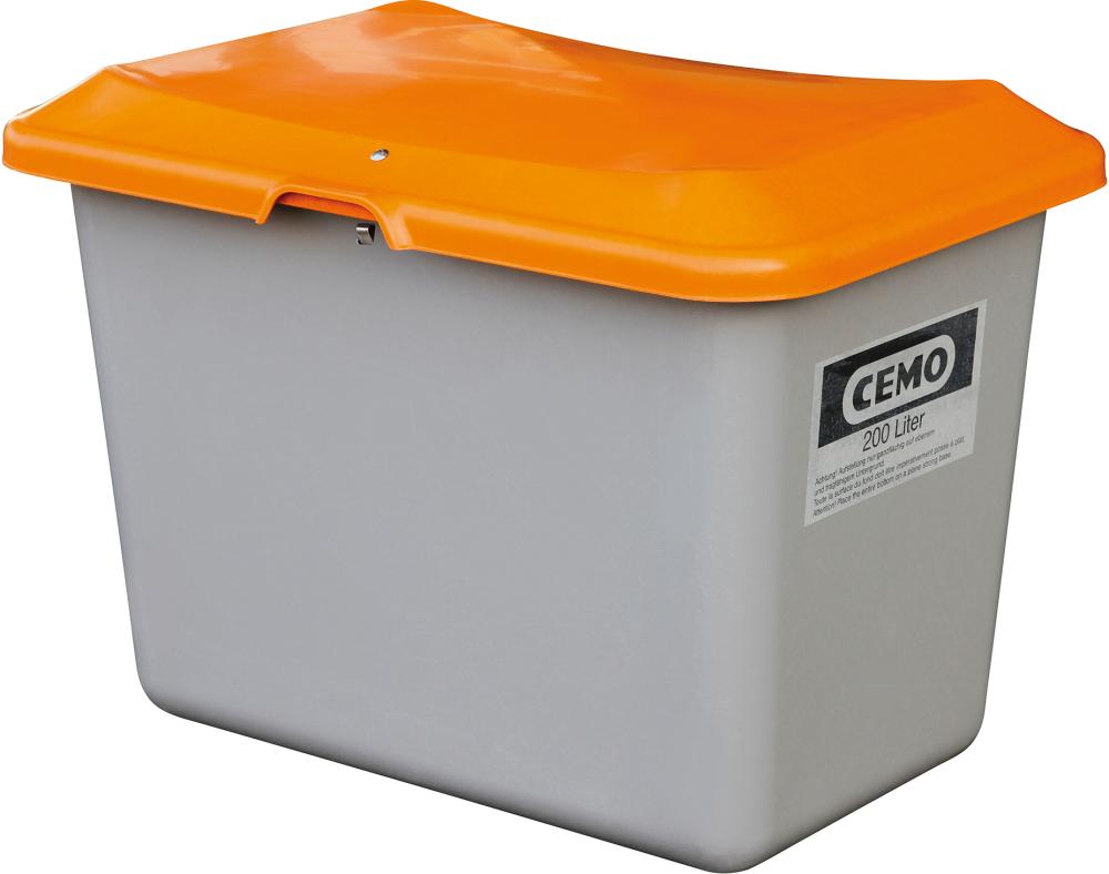 Streugut-Box, Behälter grau/Deckel orange