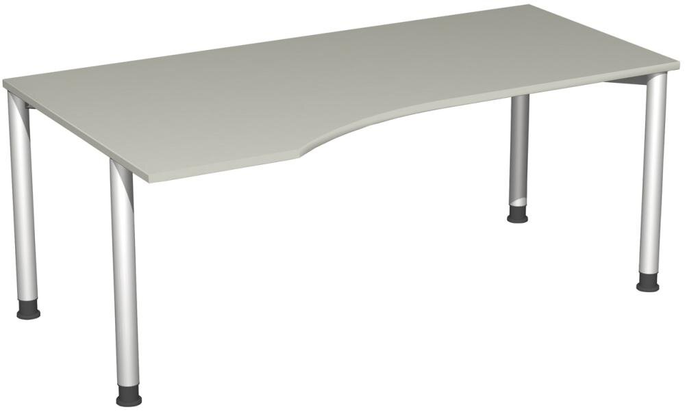 Schreibtisch 4-Fuß-Flex, 680–800x1800x800/1000 mm links