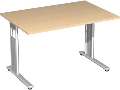 Schreibtisch Flex, C-Fuß, HxBxT: 680–820x1200x800 mm