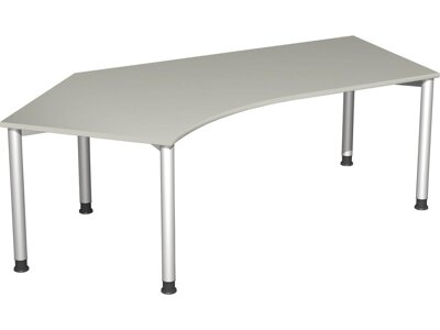 Schreibtisch 4-Fuß-Flex, 680–800x2166x800/1130 mm links, 135°