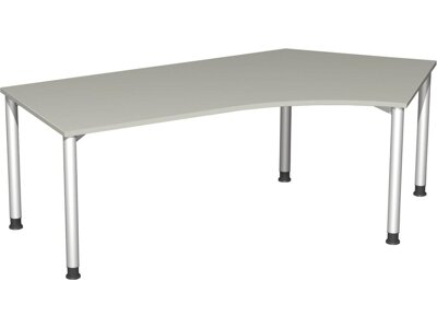 Schreibtisch 4-Fuß-Flex, 680–800x2166x800/1130 mm rechts, 135°