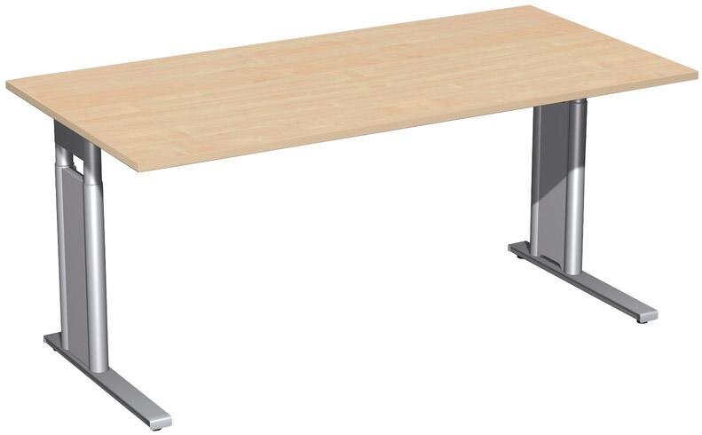 Schreibtisch C-Fuß "Pro", HxBxT: 680–820x1600x800 mm