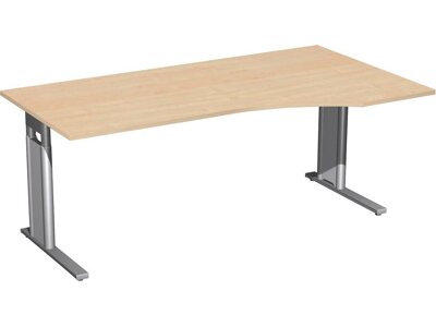 Schreibtisch C-Fuß "Pro", 680–820x1800x800/1000 mm rechts