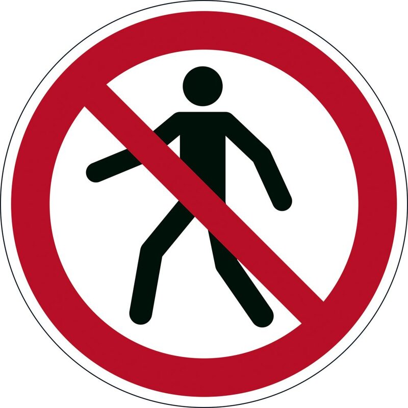 Symbol Für Fußgänger verboten
